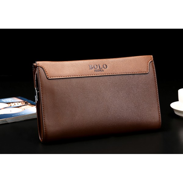 FEIDIKABOLO Brand Zipper Men Wallets Stitching Leather Clutch Wallet Male Purses Large Capacity Men's Wallets Portefeuille Homme
