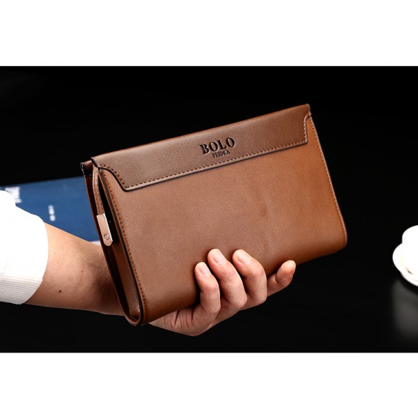FEIDIKABOLO Brand Zipper Men Wallets Stitching Leather Clutch Wallet Male Purses Large Capacity Men's Wallets Portefeuille Homme