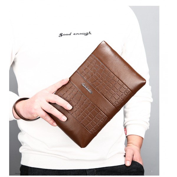 FEIDIKABOLO Leather Men Clutch Wallet Brand High Quality Design Wallets Male Purse Hand Bags Envelope Packag Billetera masculina
