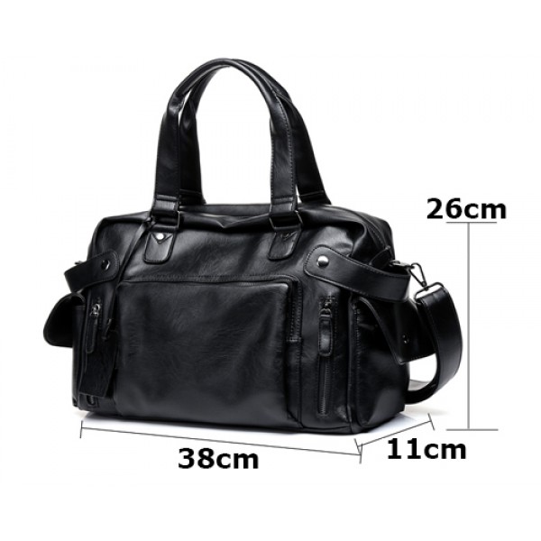 Luxury Brand Men Travel Bag Leather Casual Male Laptop Handbag Vintage Shoulder Bag Men Tote Messeng...