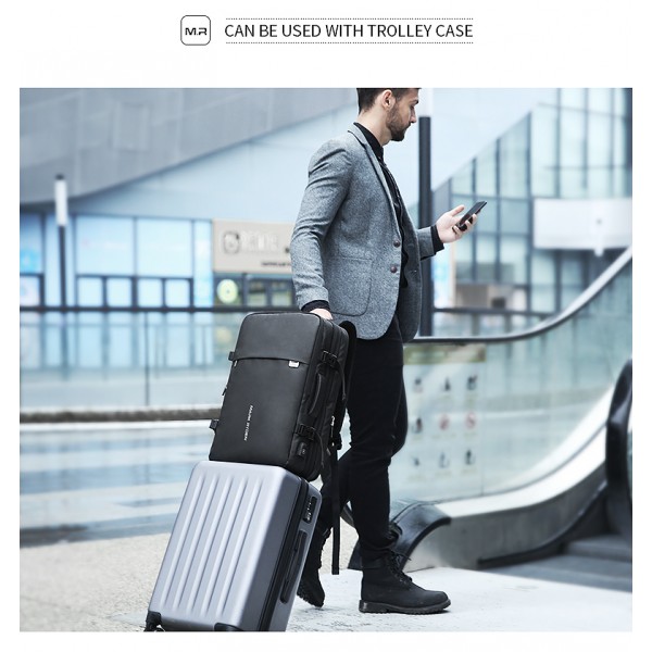 Mark Ryden Man Backpack Fit 17 inch Laptop USB Recharging Multi-layer Space Travel Male Bag Anti-thief Mochila