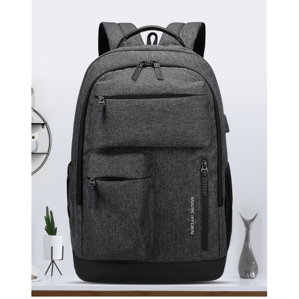 Mark Ryden Men Backpack Waterproof Multifunction USB Recharging  15.6inch Laptop Man Bag
