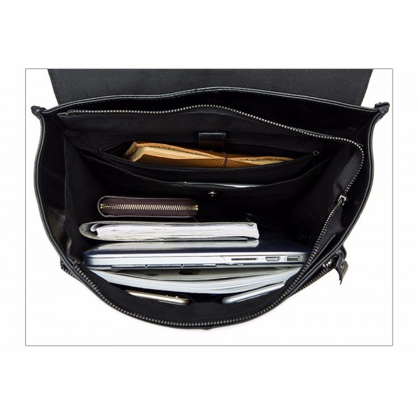 Men Fashion Casual Business Genuine Leather Backpack