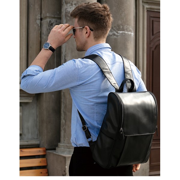 Men Backpacks Genuine Leather casual for laptop back pack