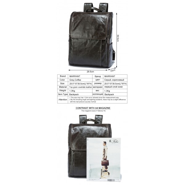 Men Backpacks Genuine Leather casual for laptop back pack