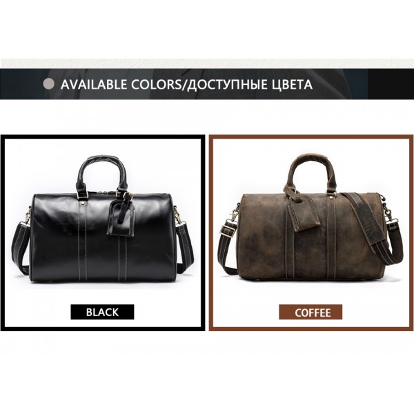 Men Genuine Leather Travel Bag for Luggage Duffle Bag