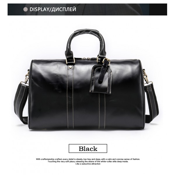 Men Genuine Leather Travel Bag for Luggage Duffle Bag