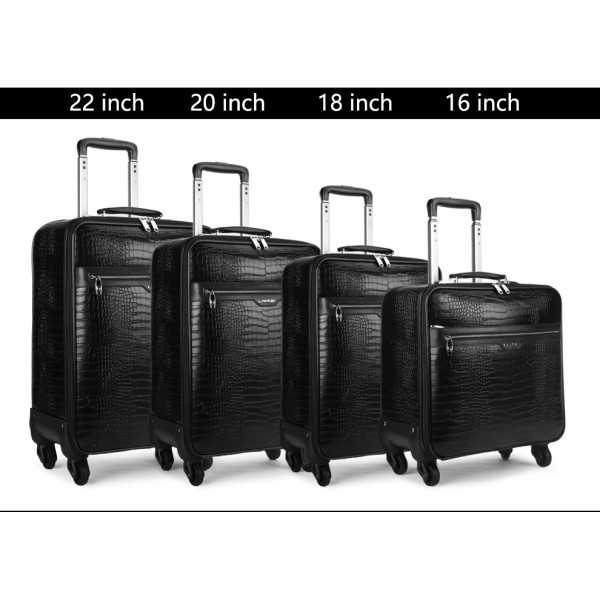 travel luggage spinner leather trolley suitcases with wheels