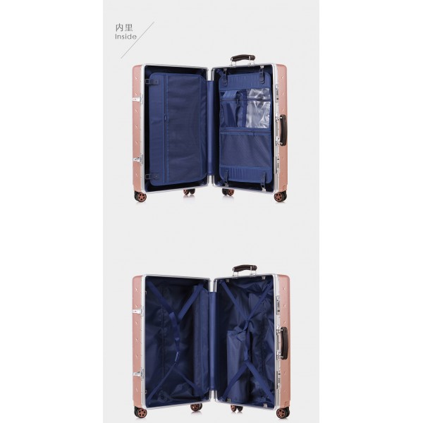 aluminium frame spinner retro travel suitcase trolley travel luggage