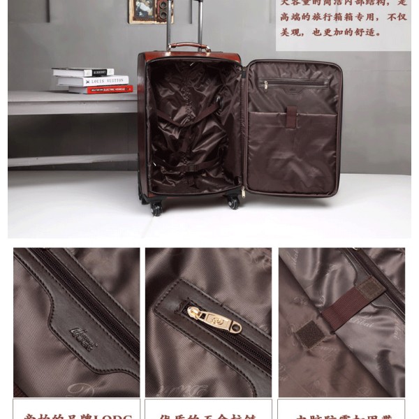 16 - 24inch retro leather travel luggage suitcases