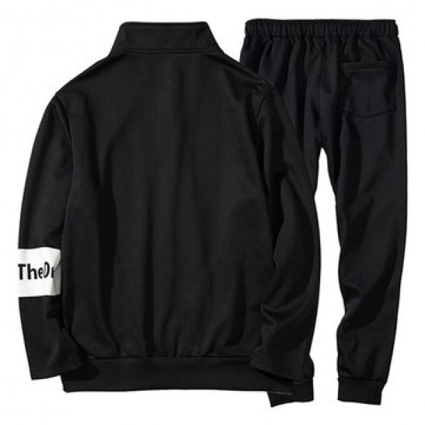 Men Spring Autumn Casual Loose Zipper Sports Suit Sportswear