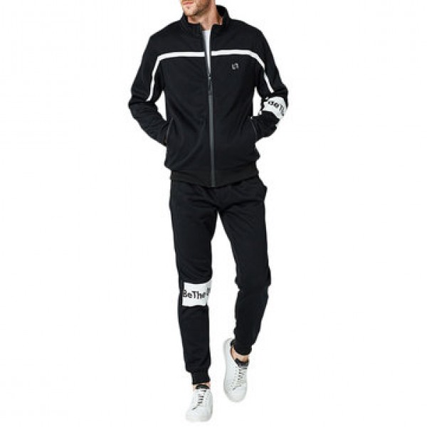 Men Spring Autumn Casual Loose Zipper Sports Suit Sportswear