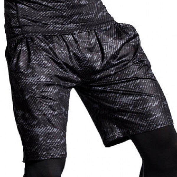 Three-piece Printing Thin Short-sleeved T-shirt Men Running Training Sweat Breathable Sports Suits