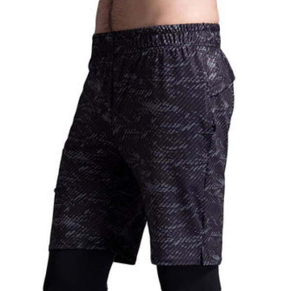 Three-piece Printing Thin Short-sleeved T-shirt Men Running Training Sweat Breathable Sports Suits