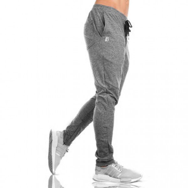 Men Running Training Workout Pants Drawstring Elastic Waist Sports Leisure Trousers