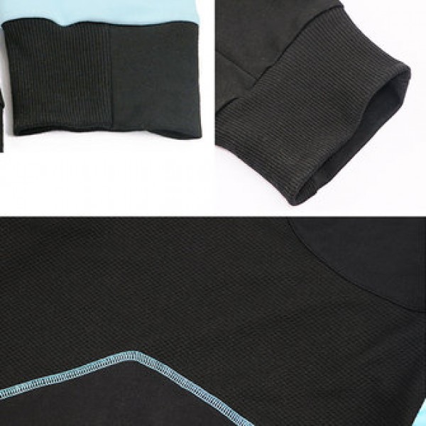 Mens Wear-Resistant Flexible Sweat Sportswear Zipper Stand Collar Fitness Suit