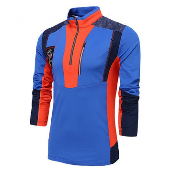 Outdoor Quick-drying Sports Climbing Pullovers Tops Men Casual Zipper Stand Collar Jacket