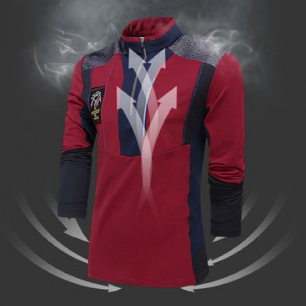 Outdoor Quick-drying Sports Climbing Pullovers Tops Men Casual Zipper Stand Collar Jacket