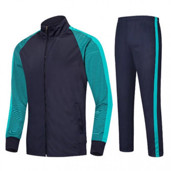 Outdoors Sports Suit Mens Breathable Casual Stitching Color Outfits Running Training Sportswears