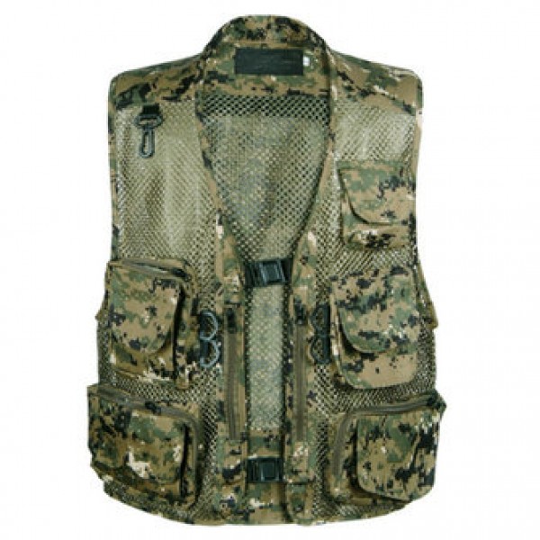 Mens Breathable Mesh Multifunctional Pocket Vest Casual Quick Dry Outdoor Fishing  Sleeveless Vest