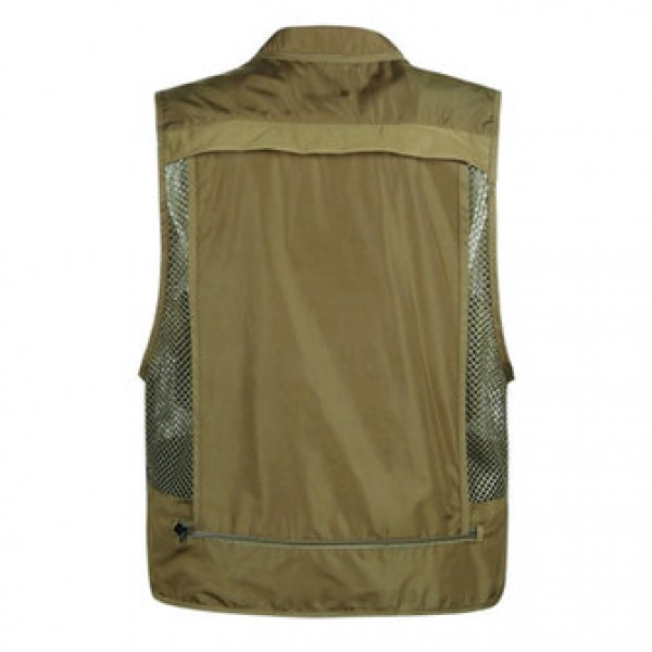 Mens Breathable Mesh Multifunctional Pocket Vest Casual Quick Dry Outdoor Fishing  Sleeveless Vest