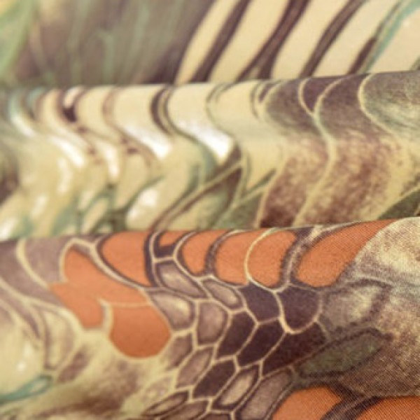 Outdoor Quick Dry Elasticity Camouflage Short Sleeve T-shirt Men Python Pattern Skinny Fit Tees