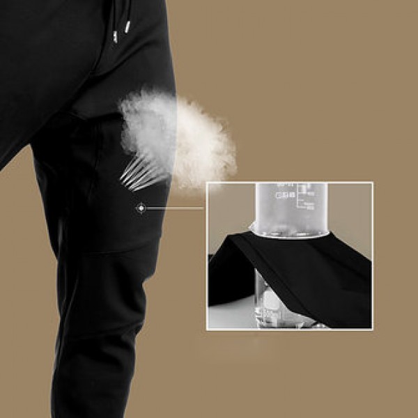 Men Casual Fitness Training Running Feet Trousers Breathable Cotton Elastic Waist Sports Pants