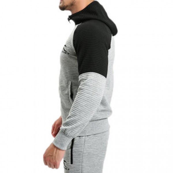 Men Leisure Sports Hooded Sweater Spring Autumn Fitness Jogging Running Zip Up Hoodies