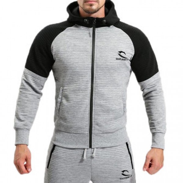Men Leisure Sports Hooded Sweater Spring Autumn Fi...