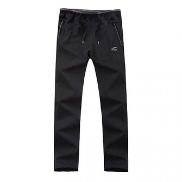 Extra Large Size Men Sports Casual Running Slacks Cotton Drawstring Waist Zipper Pocket Pants