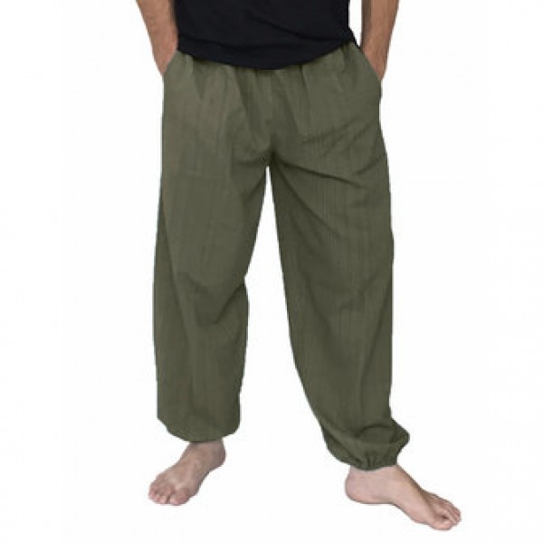 INCERUN Men 100% Cotton Breathable Baggy Pants Cas...