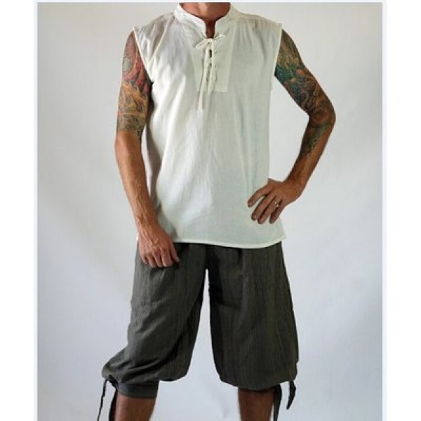 Fashion Solid Color Sleeveless Stand Collar Strap ...