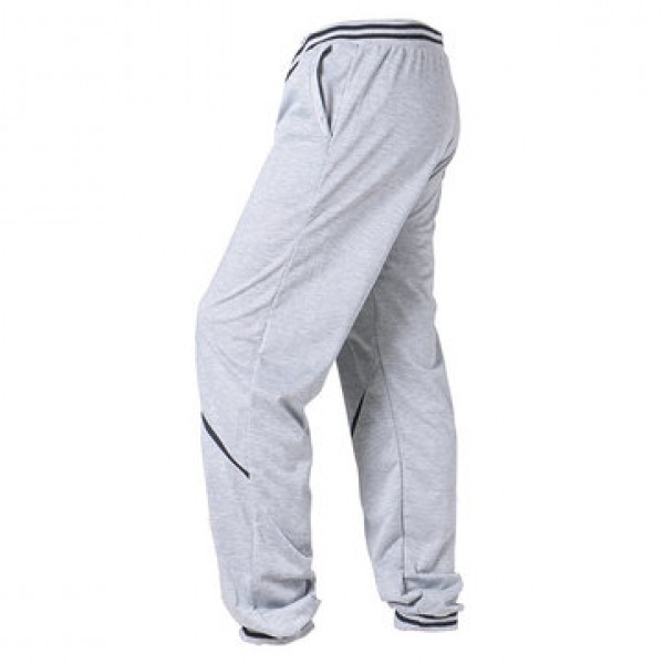 Men Elastic Waist Drawstring Loose Casual Pants Comfort Stripe Waistline Sports Trousers