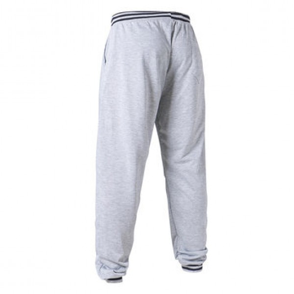 Men Elastic Waist Drawstring Loose Casual Pants Comfort Stripe Waistline Sports Trousers