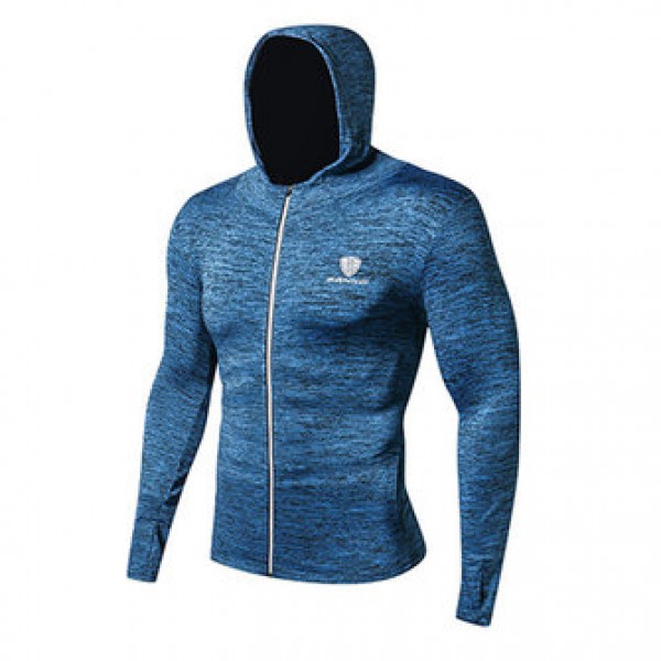 Men Leisure Running Fitness Sports T-shirts Speed Dry Long Sleeves Basketball Training Suits