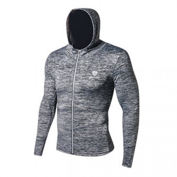 Men Leisure Running Fitness Sports T-shirts Speed Dry Long Sleeves Basketball Training Suits