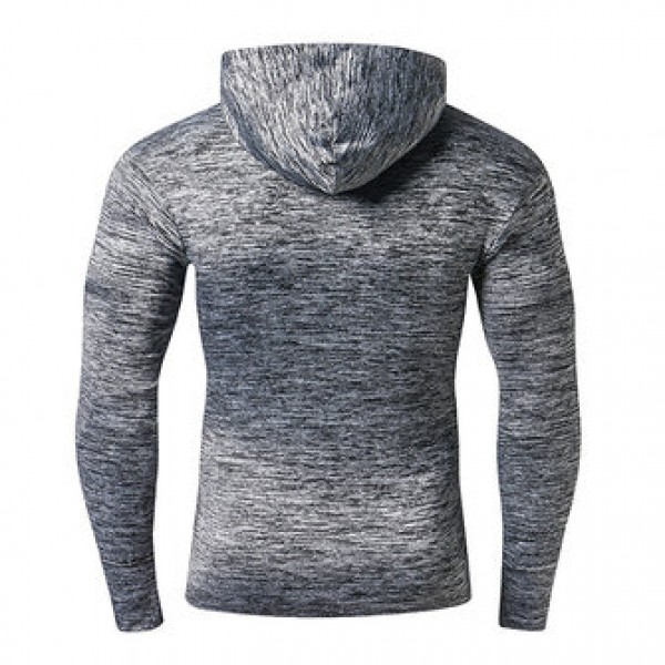 Men Leisure Running Fitness Sports T-shirts Speed Dry Long Sleeves Basketball Training Suits