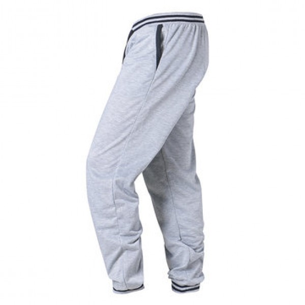 Men Casual Color Block Stitching Sports Trousers Elastic Waist Drawstring Jogger Pants