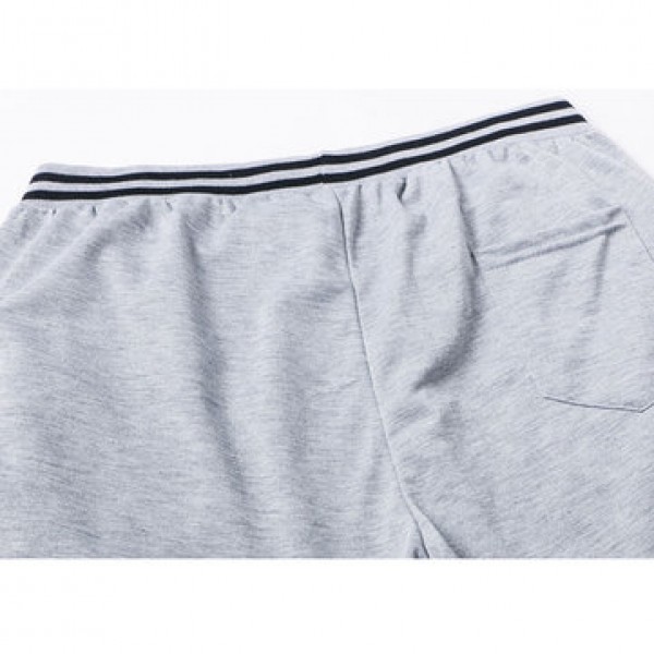 Men Casual Color Block Stitching Sports Trousers Elastic Waist Drawstring Jogger Pants
