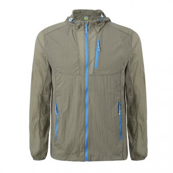 Unisex Light Weight Water Resistant Sun Protective Skin Coat Casual Sports Trench Coat