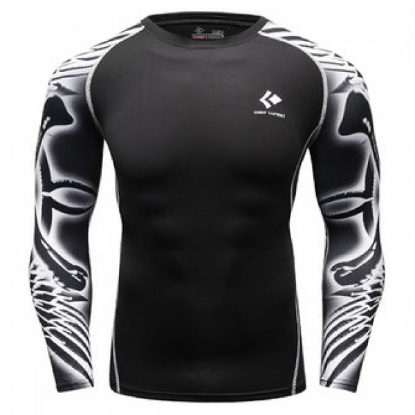 12 Styles Mens Fitness Jogging Skins Tights T-shirt Casual Elastic Quick Drying Long-Sleevet-shirts
