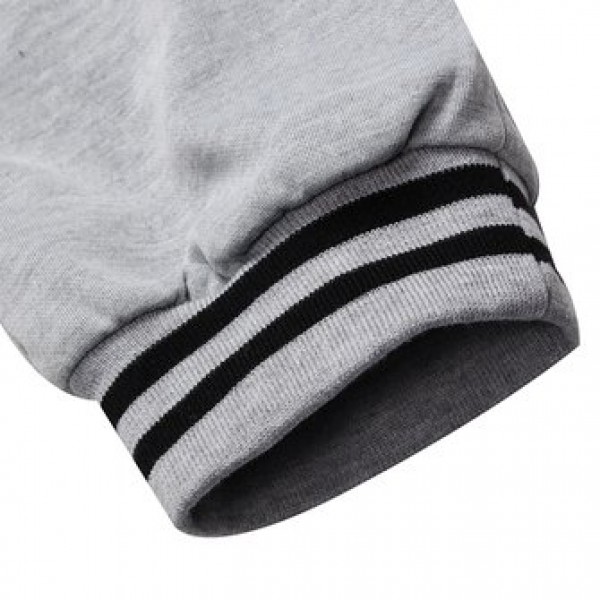 Men Single Breasted Solid Color Elastic Waist Drawstring Sport Sweatpants Jogger Pants