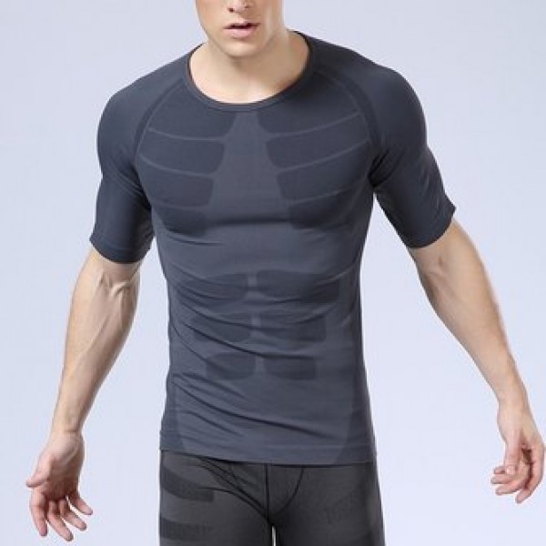 Short Sleeve Mens Professional Compression Tights Quick Dry Sports Breathable Bodybuilding Sportswear