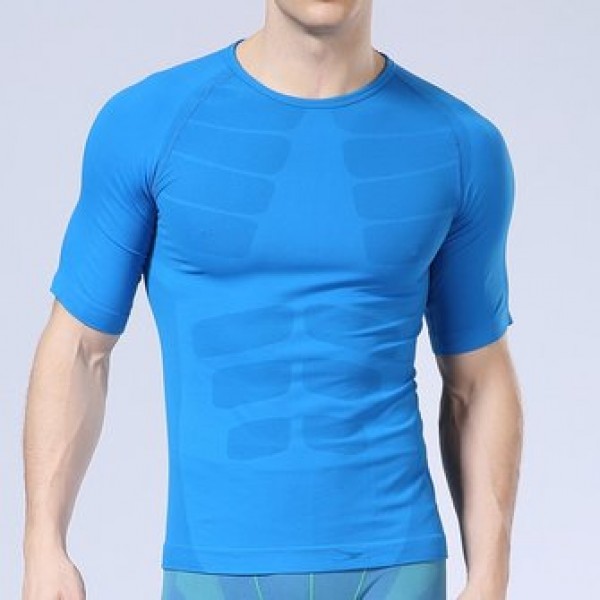 Short Sleeve Mens Professional Compression Tights Quick Dry Sports Breathable Bodybuilding Sportswear