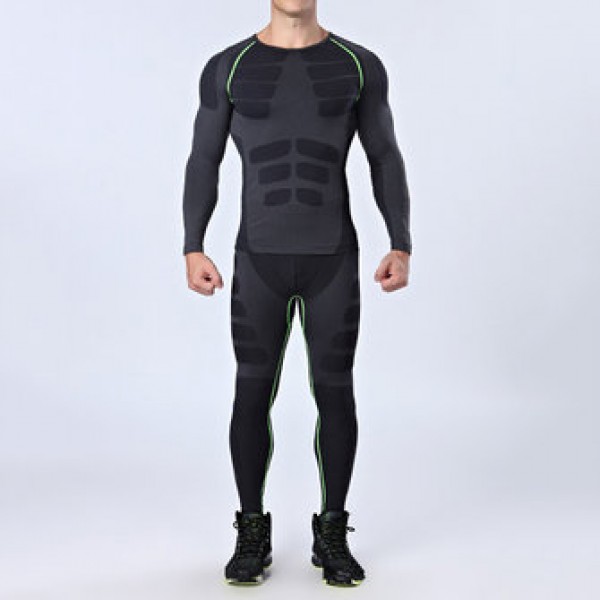 Men Cool Dry Elastic Compression Base Layer T-shirts Tops Tights Sports Training Base Tees