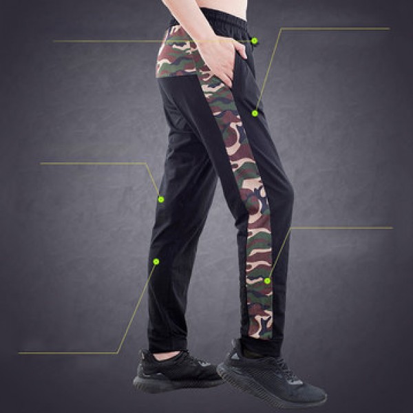 Men Casual Quick-drying Stretch Leggings Running H...