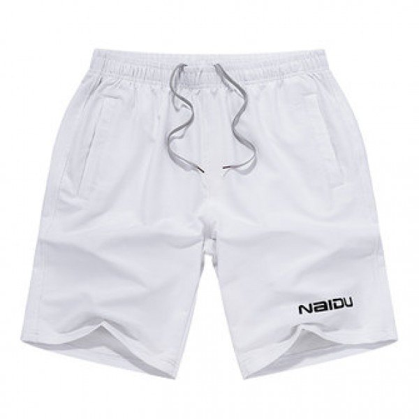 Summer Mens Casual Sports Shorts Loose Knee Length Solid Color Cotton Shorts