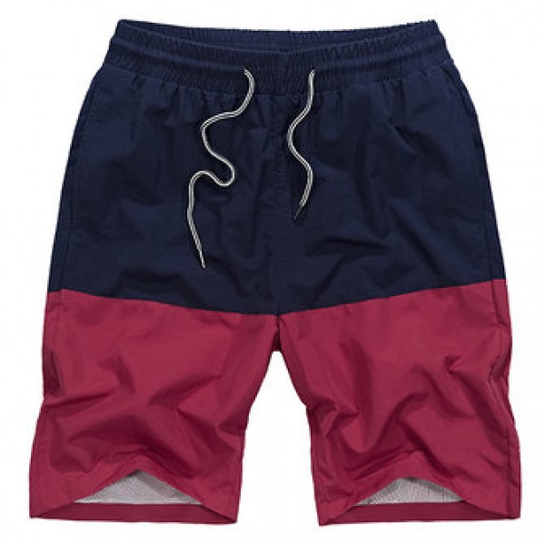 Big Size Quick Drying Water Repellent Beach Shorts Summer Men Drawstring Hitcolort Shorts