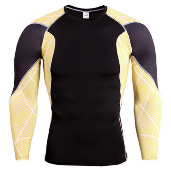 JACK CORDEE Men Sports Tights PRO Splice Color Long Sleeved T-shirt Casual Running Training Tops