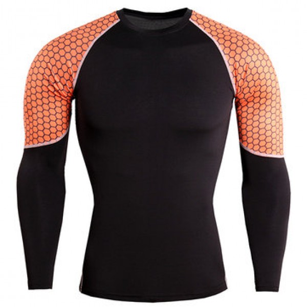 JACK CORDEE Men Sports Tights PRO Splice Color Long Sleeved T-shirt Casual Running Training Tops